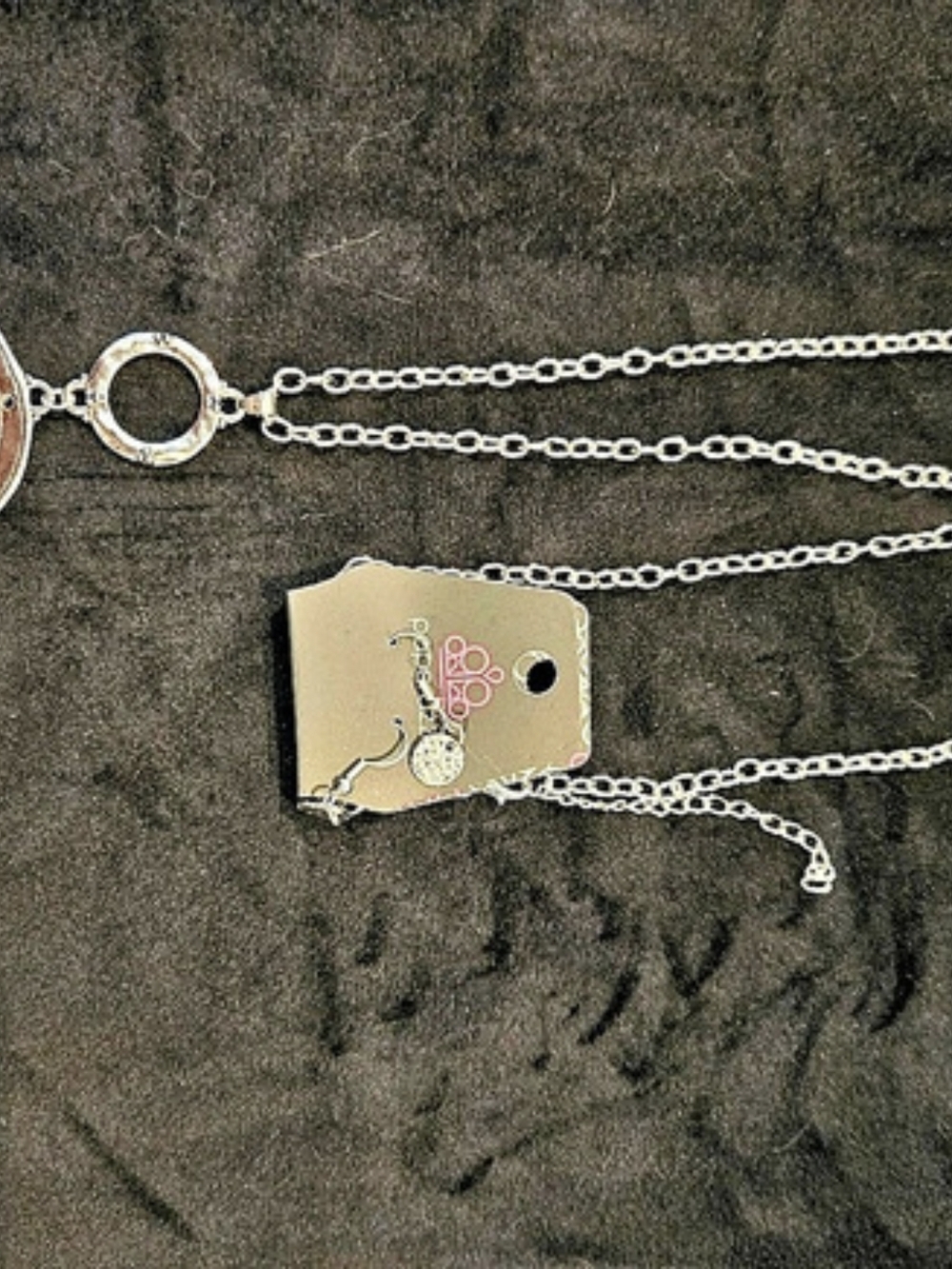 Paparazzi Circular Pendant Chain Necklace Silver